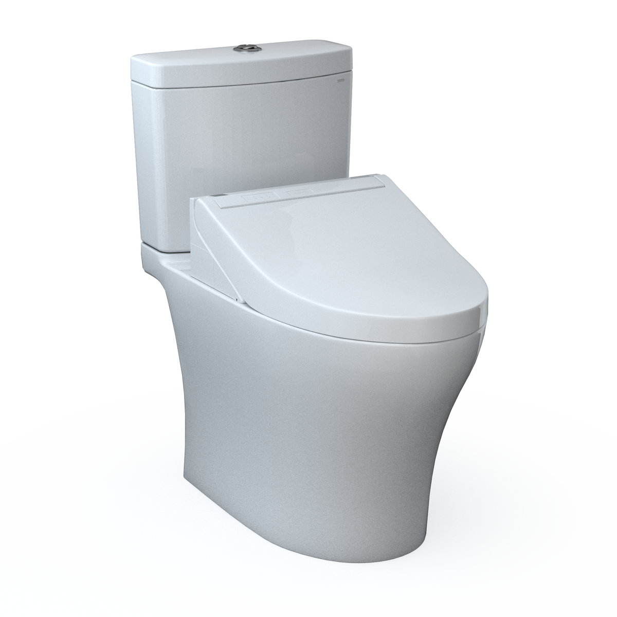 TOTO MW4463084CEMFGN#01 Washlet+ Aquia Iv Two-Piece Elongated Universal Height Dual Flush 1.28 And 0.9 Gpf Toilet And Washlet C5 Bidet Seat - Cotton White