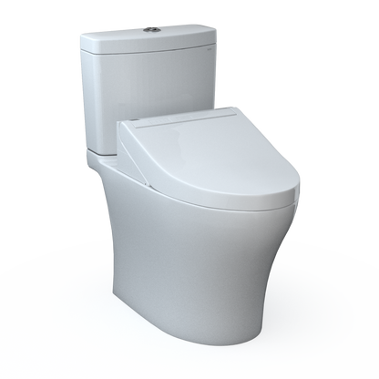 TOTO MW4463084CEMFGN#01 Washlet+ Aquia Iv Two-Piece Elongated Universal Height Dual Flush 1.28 And 0.9 Gpf Toilet And Washlet C5 Bidet Seat - Cotton White