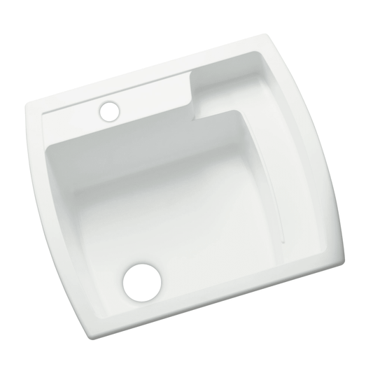 Sterling Plumbing 995-0 Latitude 25" Single Basin Drop In or Undermount Acrylic Laundry Sink in White