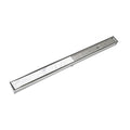 INFINITY DRAIN STIF 6596 SS S-TIF 65 96" S-PVC Series Complete Kit with Tile Insert Frame in Satin Stainless