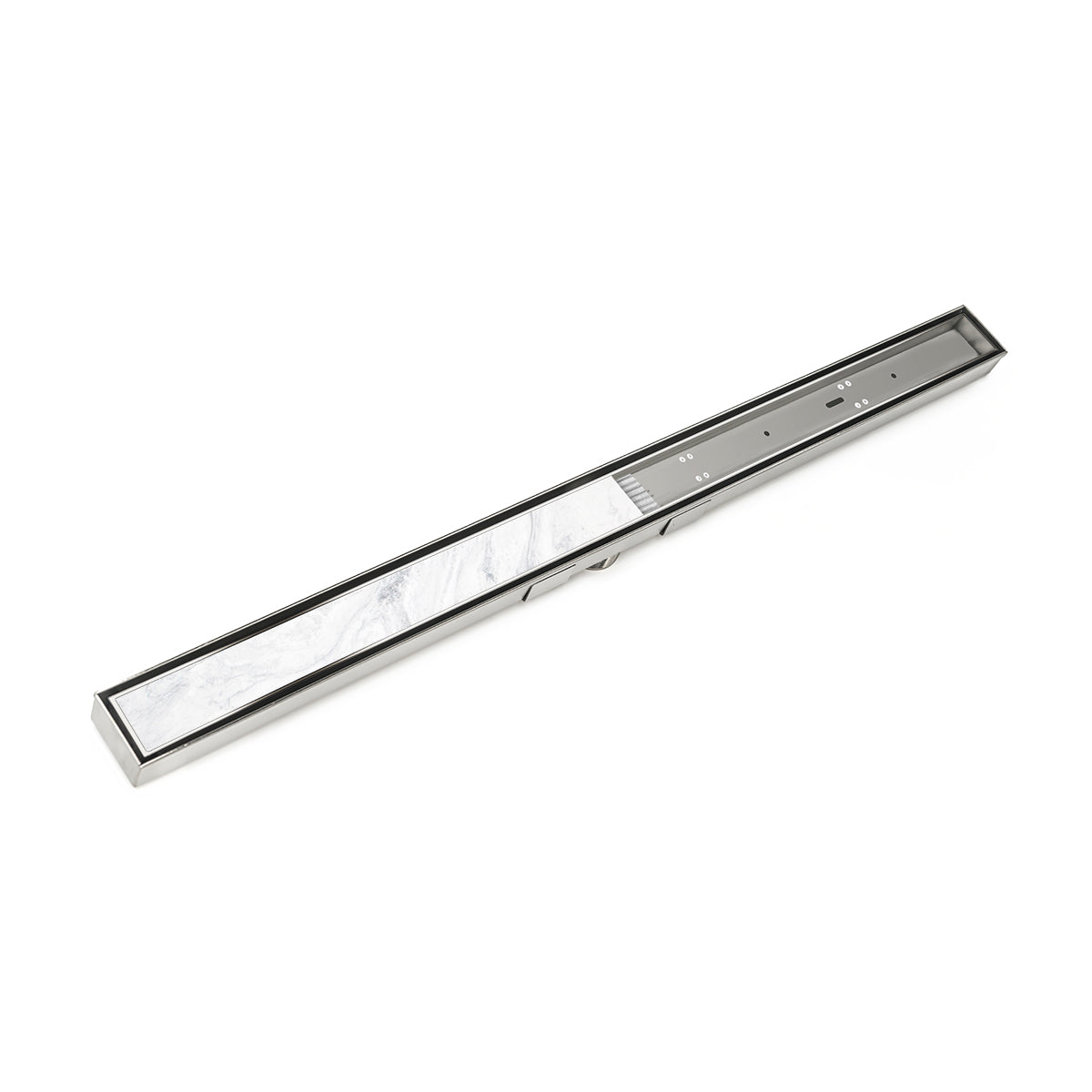 INFINITY DRAIN STIF AS 6580 PS S-TIFAS 65 80" S-Stainless Steel Series Complete Kit with Tile Insert Frame in Polished Stainless