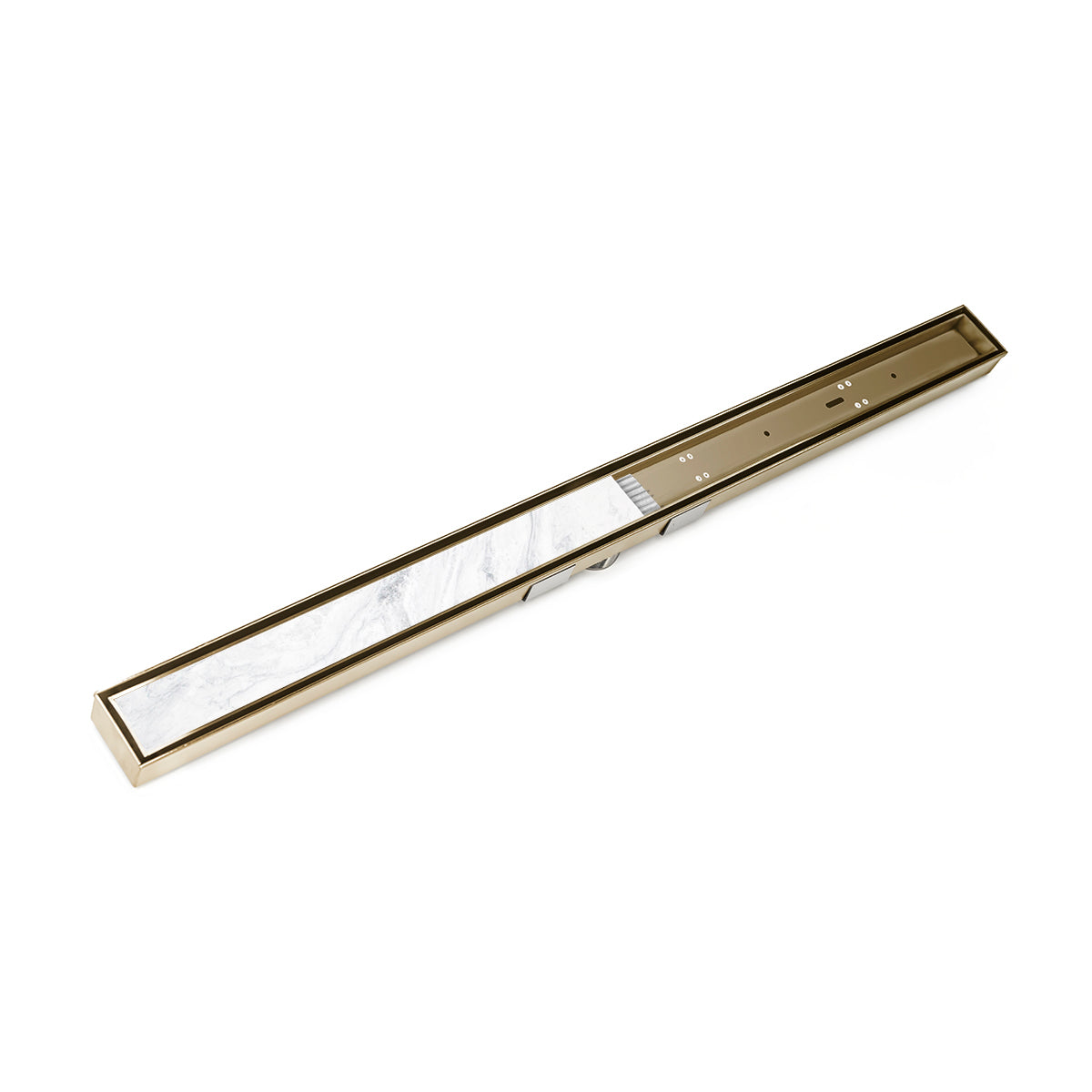 INFINITY DRAIN STIF AS 6560 SB S-TIFAS 65 60" S-Stainless Steel Series Complete Kit with Tile Insert Frame in Satin Bronze