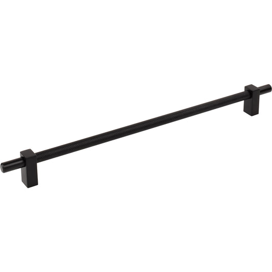 JEFFREY ALEXANDER 598-305MB Larkin Knurled Center 305 mm Center-to-Center Bar Pull - Matte Black