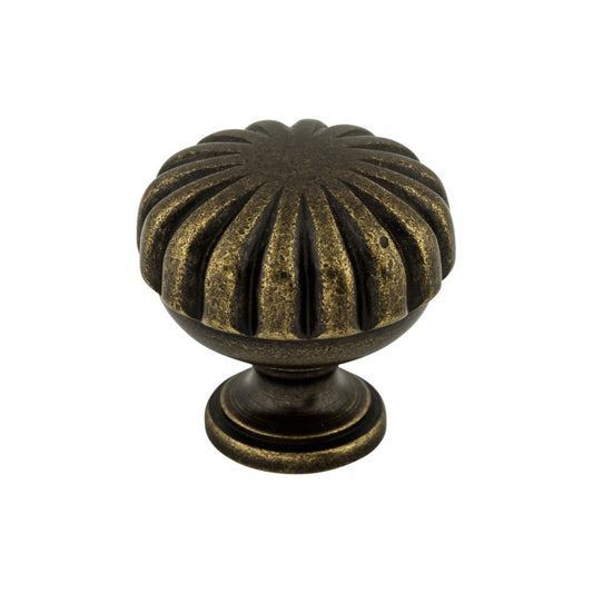 TOP KNOBS M321 Melon 1 1/4" Diameter Round Knob - German Bronze