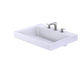 TOTO LT171.8G#01 Kiwami Renesse Design I Rectangular Fireclay Vessel Bathroom Sink with CEFIONTECT for 8 Inch Faucets , Cotton White