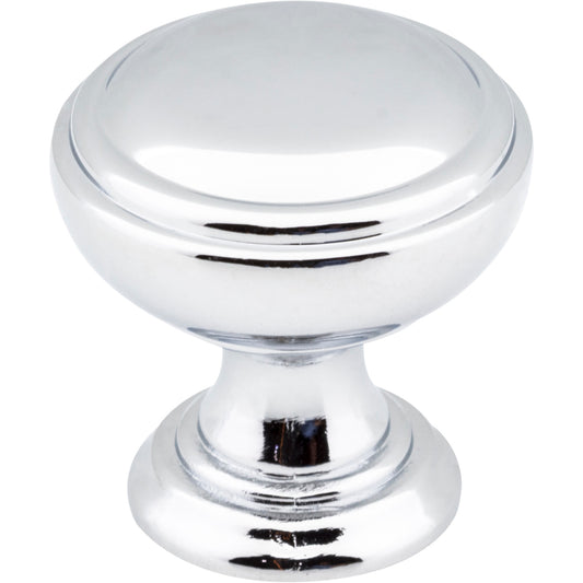 JEFFREY ALEXANDER 658PC Tiffany 1-1/4" Diameter Mushroom Knob - Polished Chrome