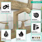 HANSGROHE 31331141 Metropol Classic Widespread Faucet 160 with Lever Handles and Pop-Up Drain, 1.2 GPM - Brushed Bronze