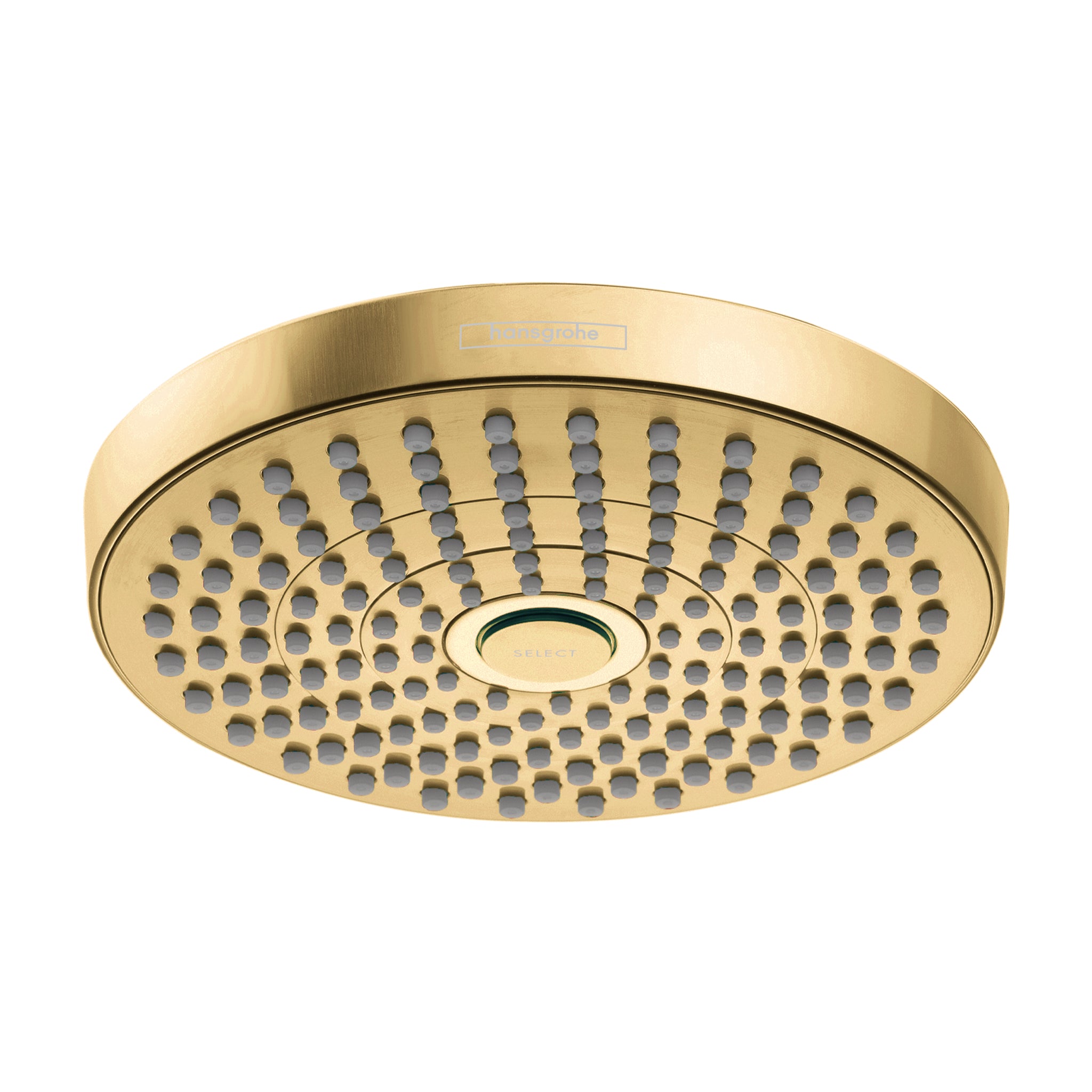 HANSGROHE 04825250 Croma Select S Showerhead 180 2-Jet, 2.5 GPM - Brushed Gold Optic