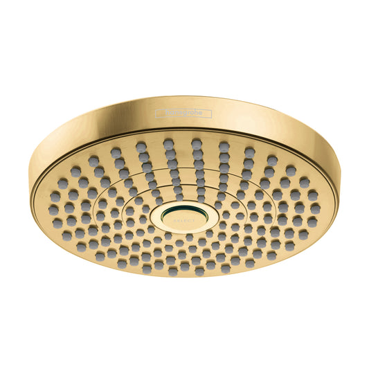 HANSGROHE 04388250 Croma Select S Showerhead 180 2-Jet, 1.8 GPM - Brushed Gold Optic