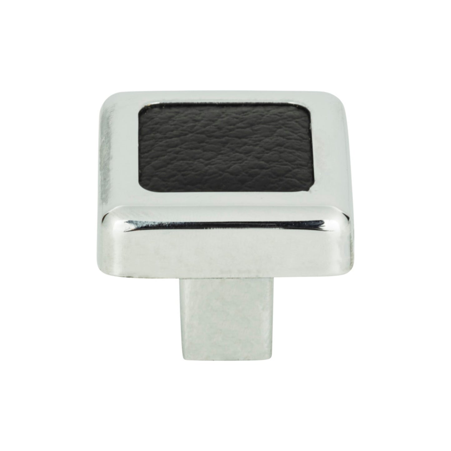 ATLAS 3149-BL Paradigm 1 1/4" Length Square Knob , CH & Black Leather