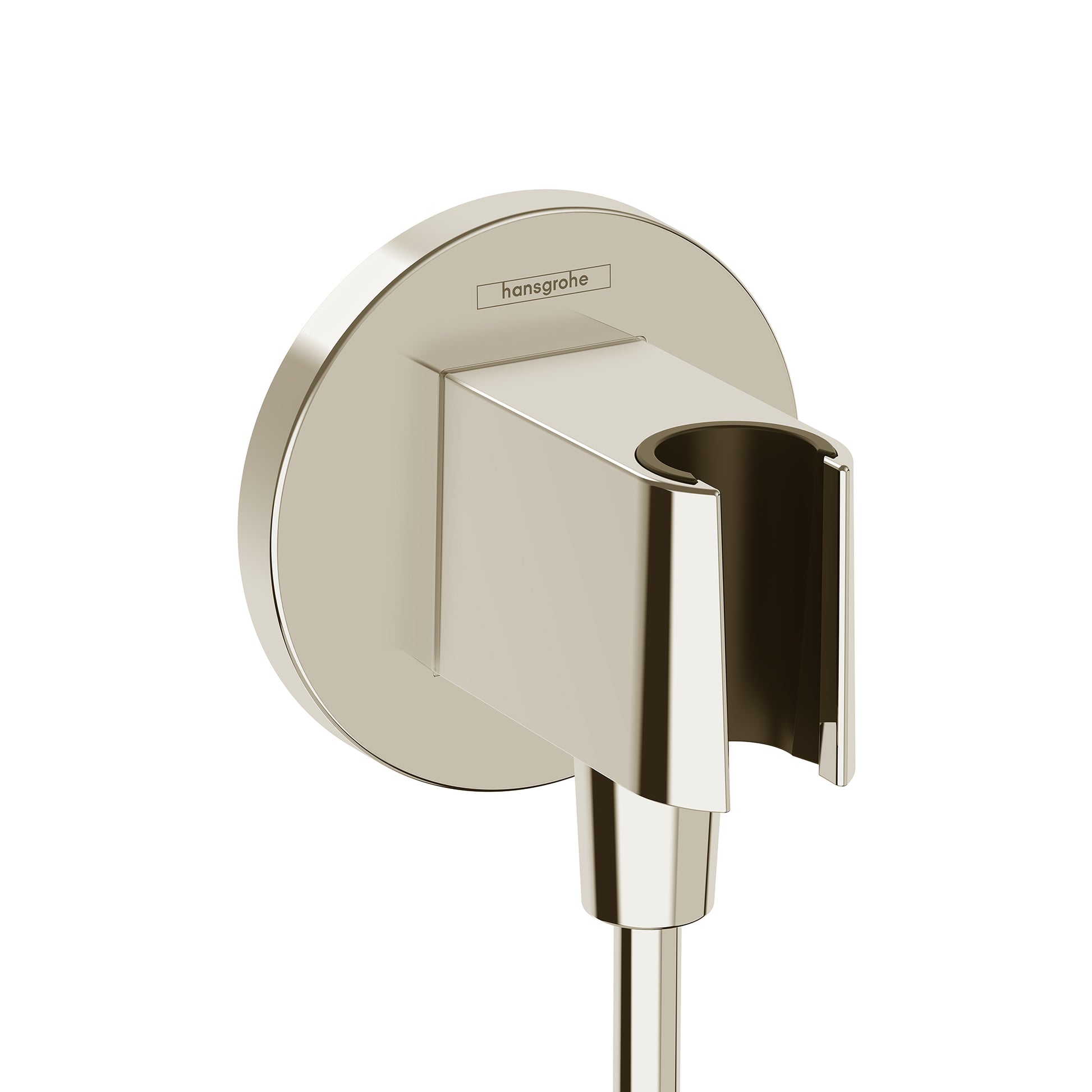 HANSGROHE 26888831 FixFit S Wall Outlet with Handshower Holder in Polished Nickel