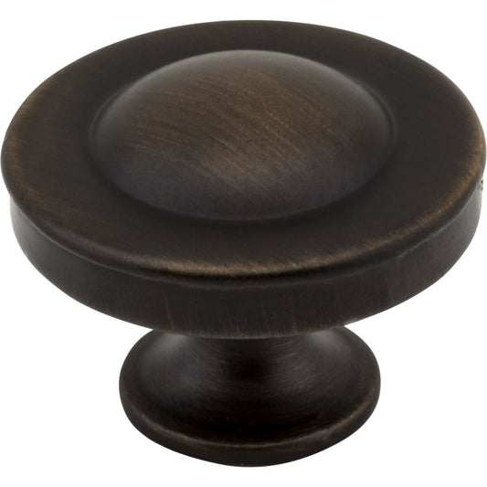 JEFFREY ALEXANDER Z111-ABSB Cordova 1-1/4" Diameter Mushroom Knob - Antique Brushed Satin Brass