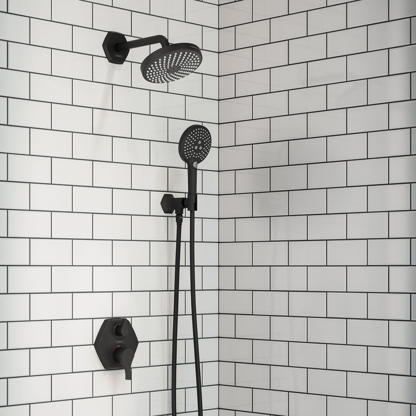 HANSGROHE 04831670 Locarno Handshower Holder with Outlet - Matte Black