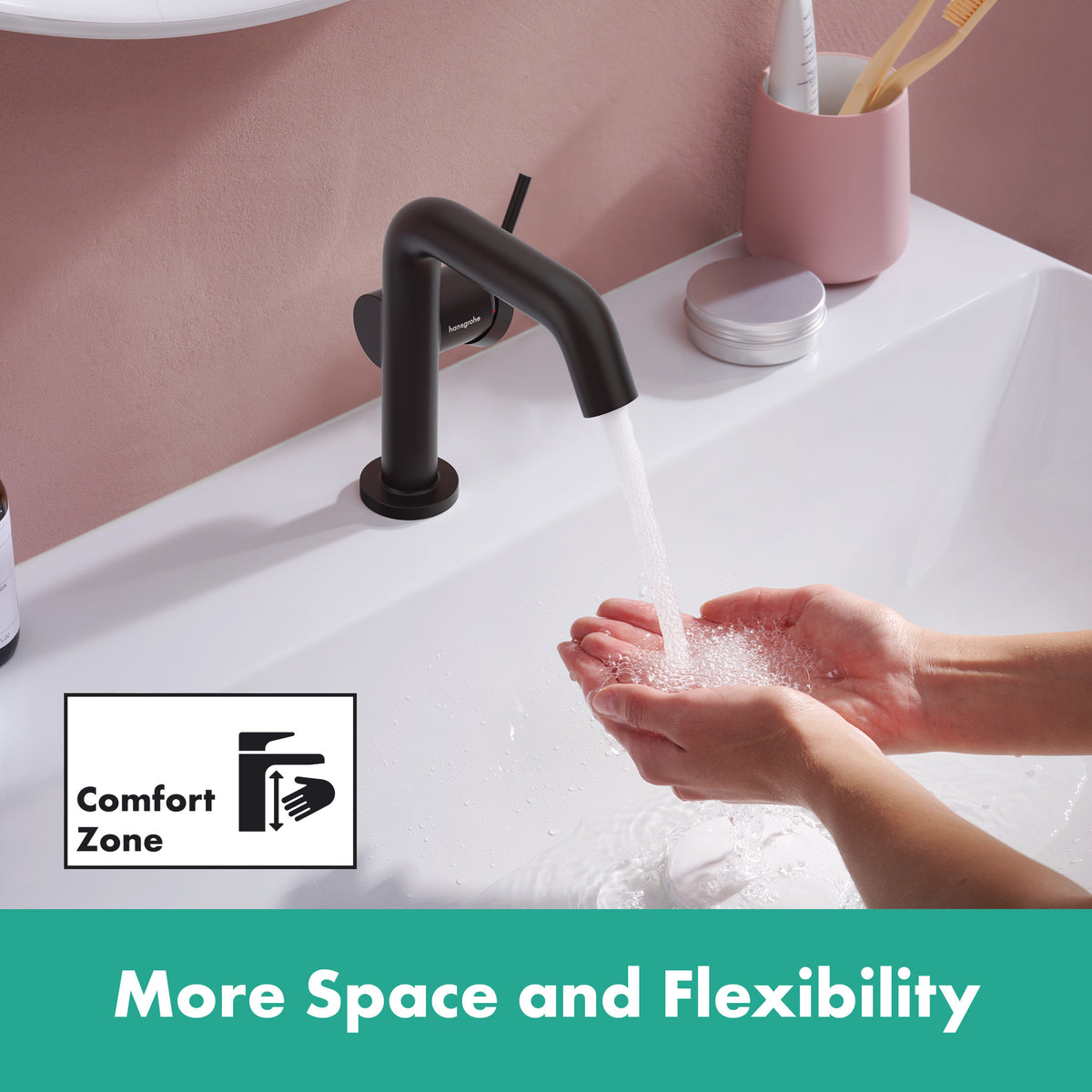 HANSGROHE 73321671 Tecturis S Single-Hole Fine 110, 1.2 GPM - Matte Black