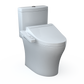 TOTO MW4463074CEMFGN#01 WASHLET+ Aquia IV Two-Piece Elongated Universal Height Dual Flush 1.28 and 0.9 GPF Toilet and WASHLET C2 Bidet Seat , Cotton White