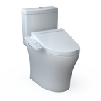 TOTO MW4463074CEMFGN#01 Washlet+ Aquia Iv Two-Piece Elongated Universal Height Dual Flush 1.28 And 0.9 Gpf Toilet And Washlet C2 Bidet Seat - Cotton White