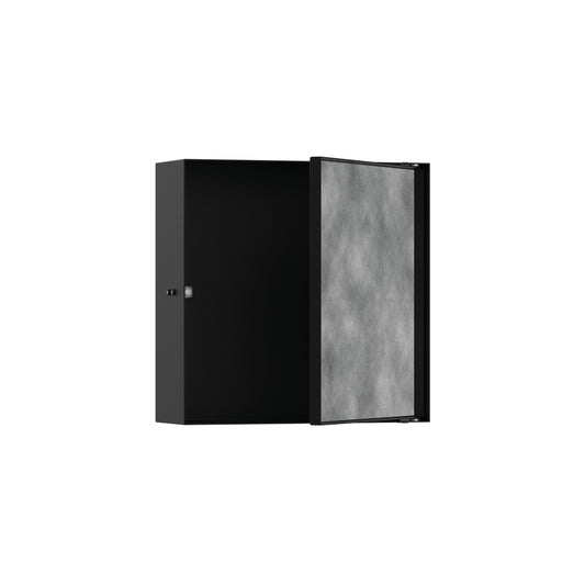 HANSGROHE 56085670 XtraStoris Rock Wall Niche with Tileable Door 12"x 12"x 4" in Matte Black