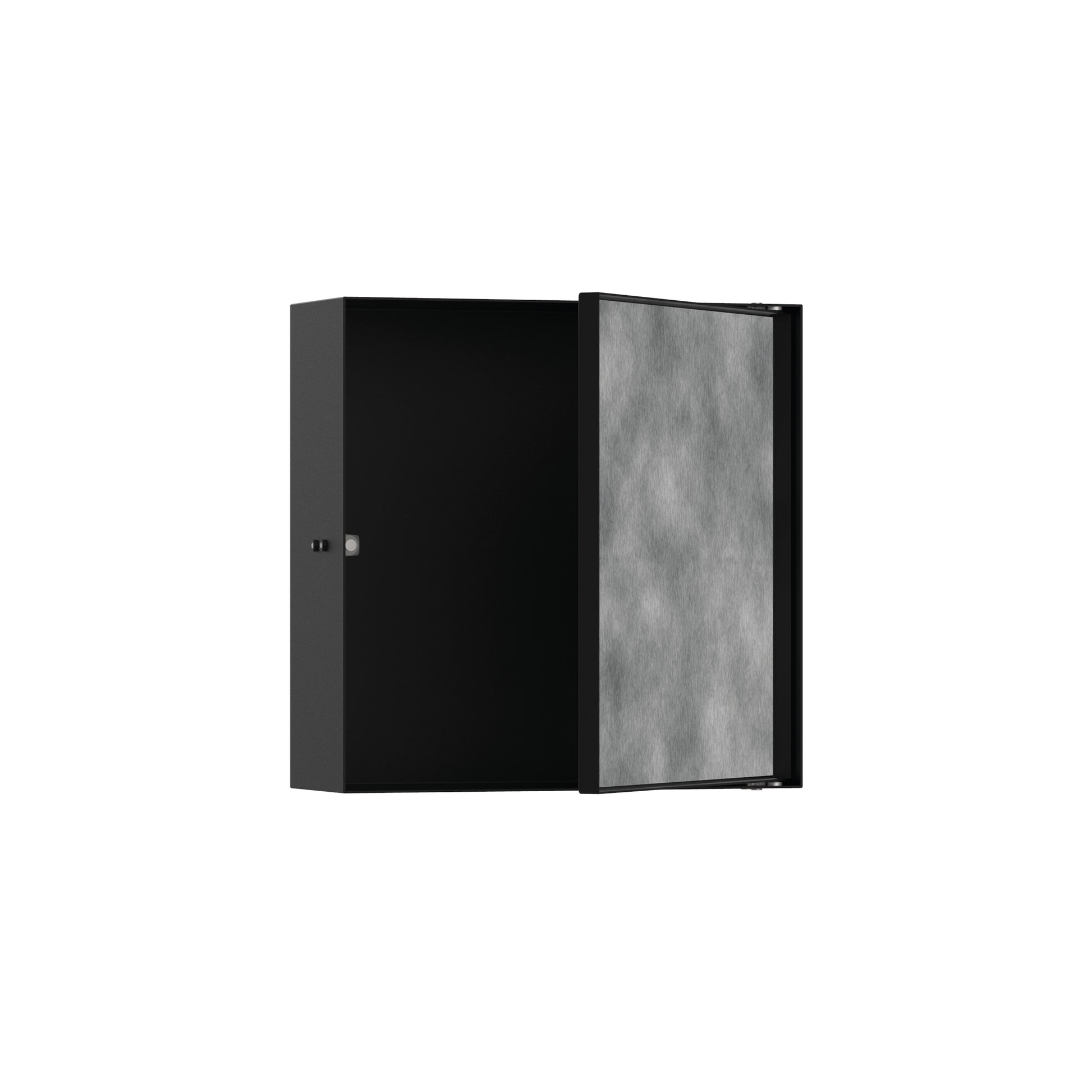 HANSGROHE 56085670 XtraStoris Rock Wall Niche with Tileable Door 12"x 12"x 4" - Matte Black