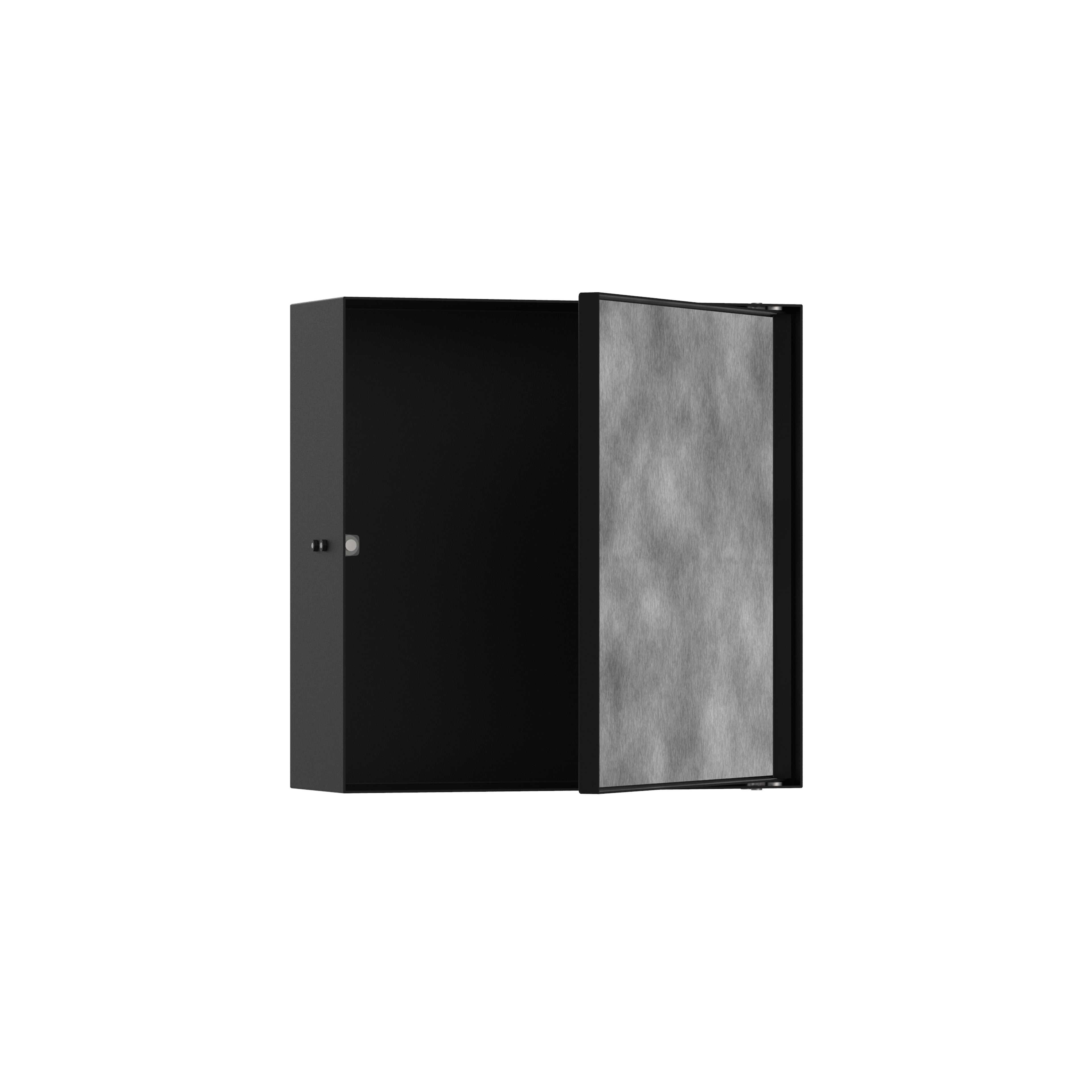 HANSGROHE 56085670 XtraStoris Rock Wall Niche with Tileable Door 12"x 12"x 4" - Matte Black