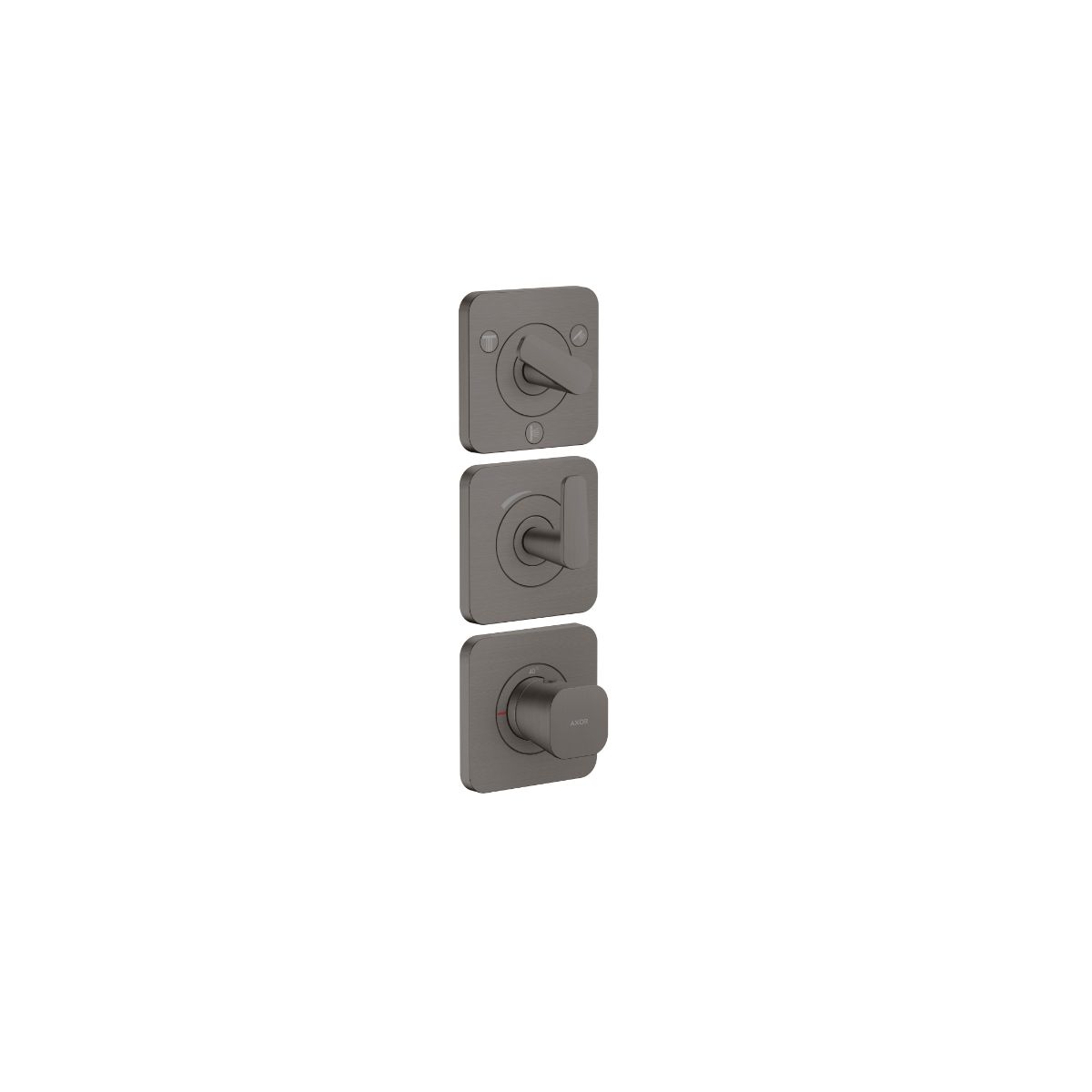 AXOR 49710341 Citterio C Thermostatic Module Trim 15" x 5" for 3 Functions - Brushed Black Chrome