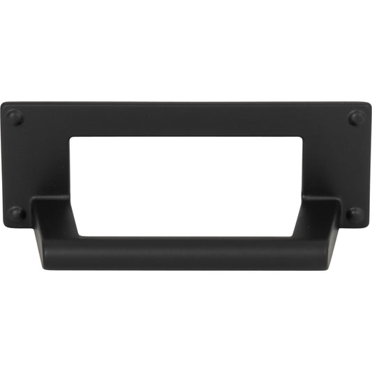 ATLAS A301-BL Bradbury 3" Center to Center Cup/Bin Pull - Matte Black