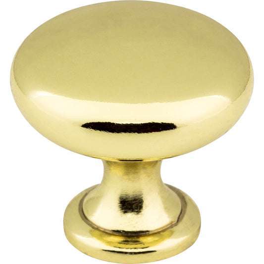 ELEMENTS 3910-PB Madison 1-3/16" Diameter Mushroom Knob - Polished Brass