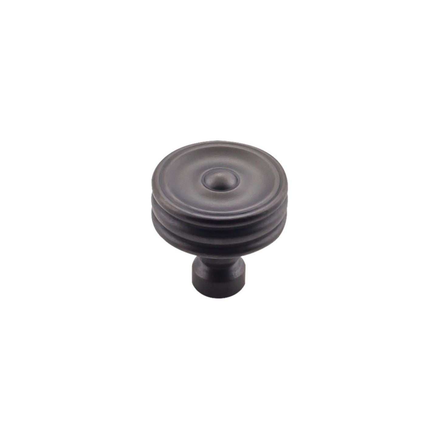 TOP KNOBS TK881SAB Brixton Ridged 1 1/4" Diameter Round Knob - Sable