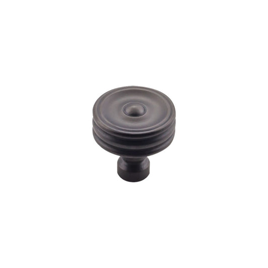 TOP KNOBS TK881SAB Brixton Ridged 1 1/4" Diameter Round Knob - Sable