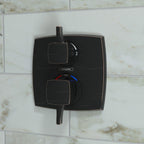 HANSGROHE 15728921 Ecostat Classic Thermostatic Trim with Volume Control and Diverter, Square - Rubbed Bronze