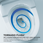 TOTO MS604124CEFG#01 Ultramax Ii One-Piece Elongated 1.28 Gpf Universal Height Toilet With Cefiontect And Ss124 Softclose Seat - Cotton White