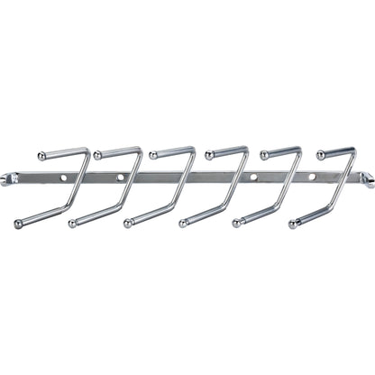 HARDWARE RESOURCES 296T-PC Polished Chrome Screw-Mount Tie Rack - Polished Chrome