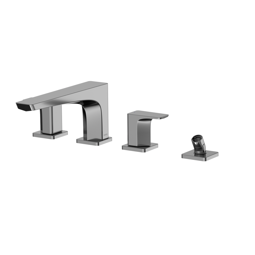 TOTO TBG07202U#CP Ge Two-Handle Deck-Mount Roman Tub Filler Trim With Handshower - Polished Chrome