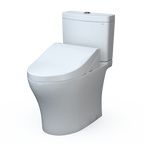 TOTO MW4463084CEMFGN#01 Washlet+ Aquia Iv Two-Piece Elongated Universal Height Dual Flush 1.28 And 0.9 Gpf Toilet And Washlet C5 Bidet Seat - Cotton White