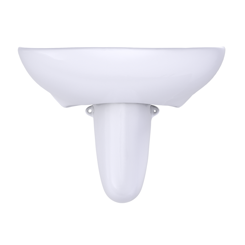 TOTO LHT242.8G#01 Prominence Oval Wall-Mount Bathroom Sink With Cefiontect And Shroud For 8 Inch Center Faucets - Cotton White