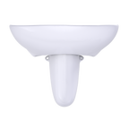 TOTO LHT242.4G#01 Prominence Oval Wall-Mount Bathroom Sink With Cefiontect And Shroud For 4 Inch Center Faucets - Cotton White