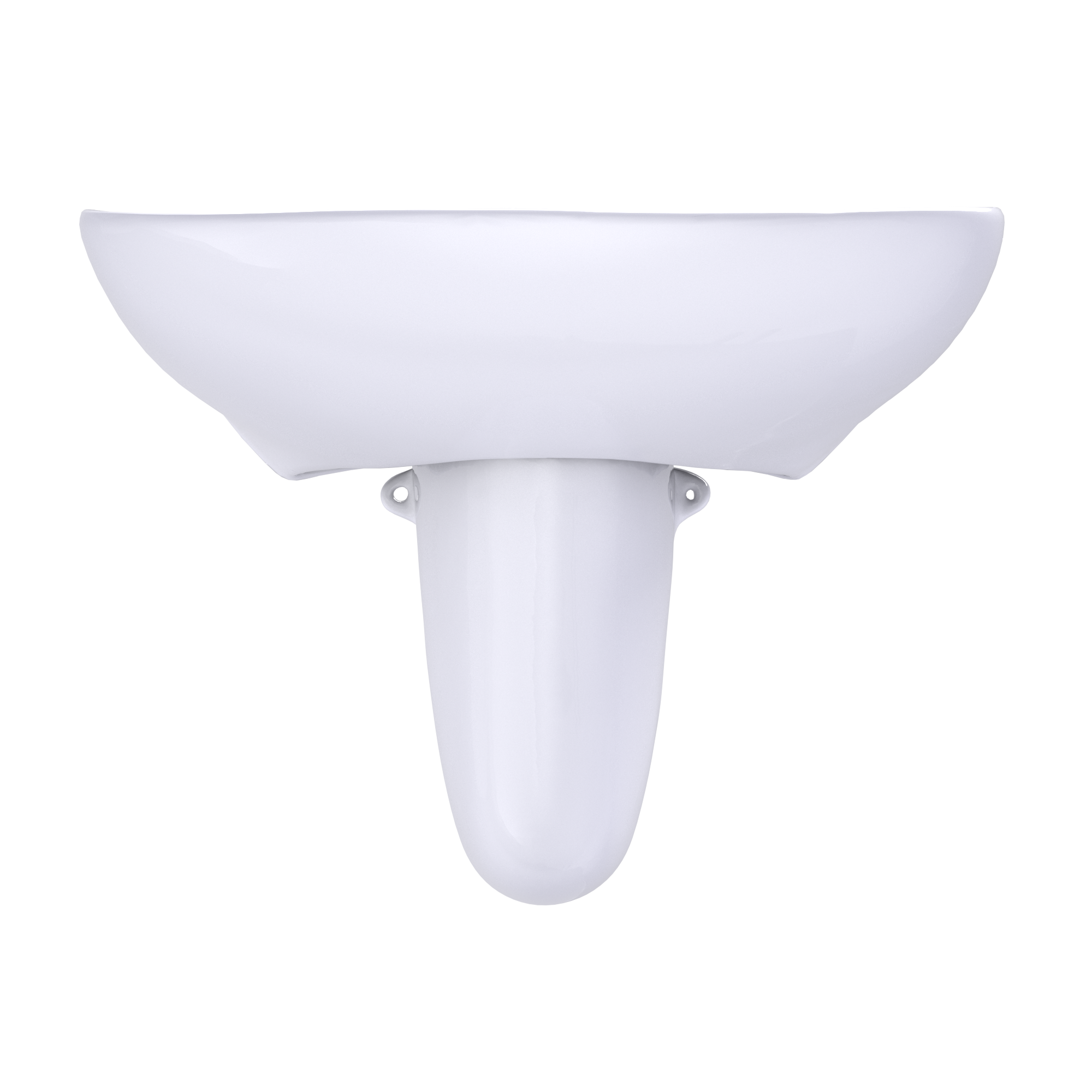 TOTO LHT242G#01 Prominence Oval Wall-Mount Bathroom Sink With Cefiontect And Shroud For Single Hole Faucets - Cotton White