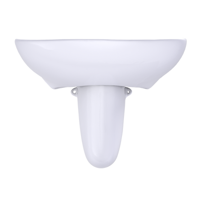 TOTO LHT242G#01 Prominence Oval Wall-Mount Bathroom Sink With Cefiontect And Shroud For Single Hole Faucets - Cotton White
