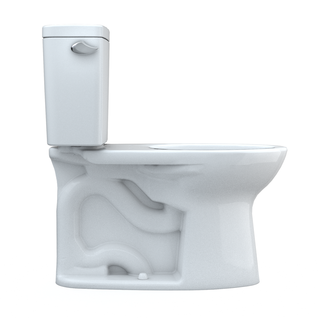 TOTO CST776CEFG#01 Drake Two-Piece Elongated 1.28 Gpf Universal Height Tornado Flush Toilet With Cefiontect - Cotton White