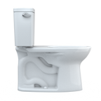 TOTO CST776CEFG#01 Drake Two-Piece Elongated 1.28 Gpf Universal Height Tornado Flush Toilet With Cefiontect - Cotton White