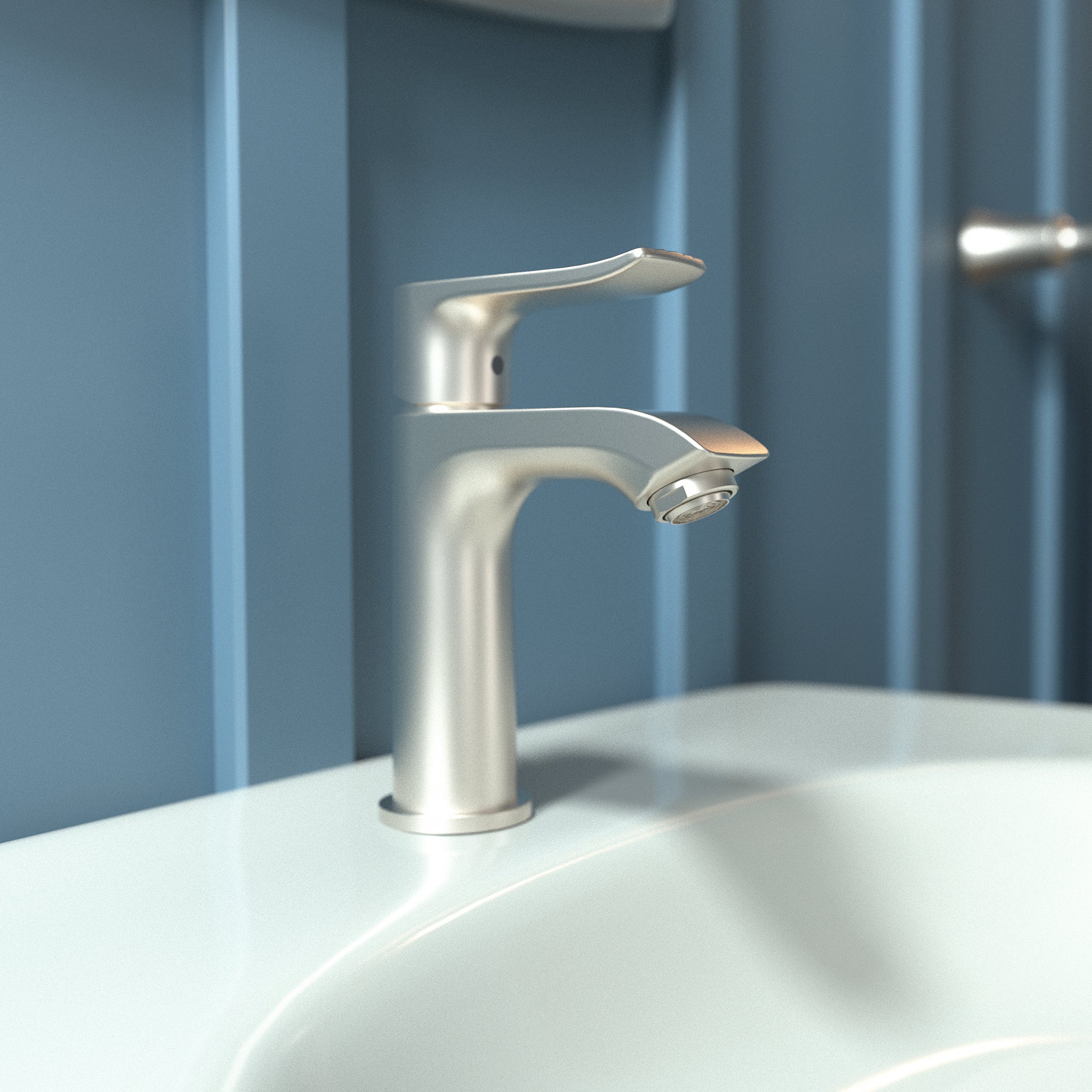 HANSGROHE 31088821 Metris Single-Hole Faucet 100 with Pop-Up Drain, 1.2 GPM - Brushed Nickel