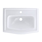 TOTO LT781#01 Clayton Rectangular Self-Rimming Drop-In Bathroom Sink for Single Hole Faucets , Cotton White