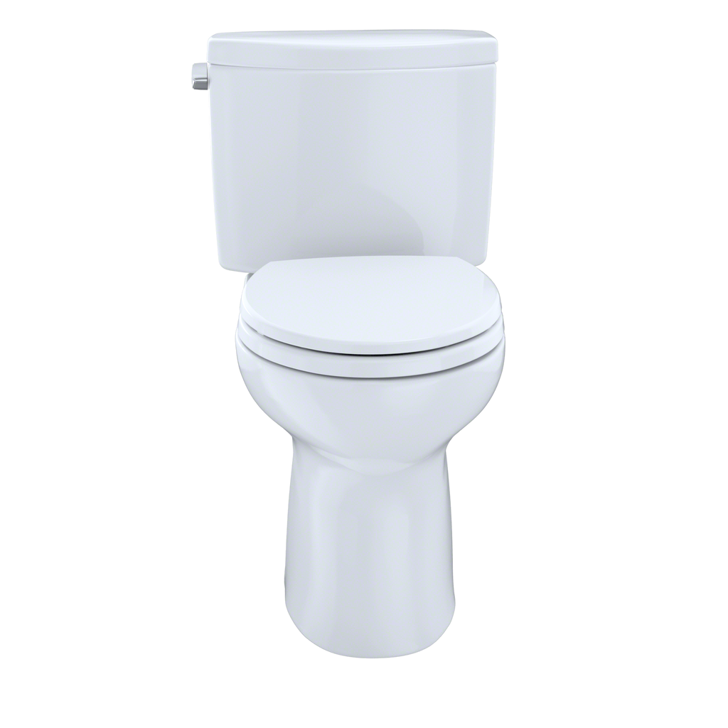 TOTO CST453CEFG#01 Drake Ii Two-Piece Round 1.28 Gpf Universal Height Toilet With Cefiontect - Cotton White
