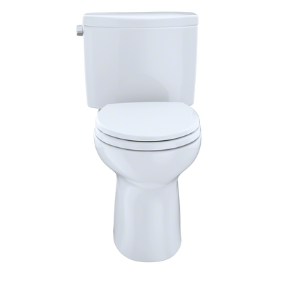 TOTO CST453CEFRG#01 Drake Ii Two-Piece Round 1.28 Gpf Universal Height Toilet With Cefiontect And Right-Hand Trip Lever - Cotton White