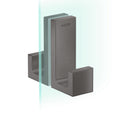 AXOR 42639340 Universal Rectangular Shower Door Handle - Brushed Black Chrome