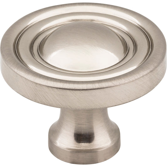 JEFFREY ALEXANDER 818SN Bella 1-3/8" Diameter Mushroom Knob , Satin Nickel