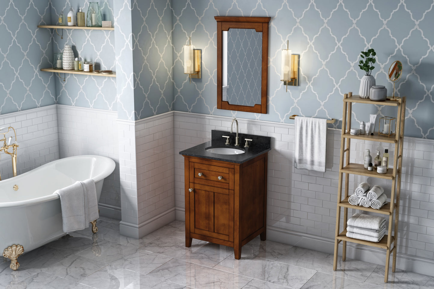 JEFFREY ALEXANDER VN2CHA-24-CH-NT 24" Chocolate Chatham Vanity - Chocolate