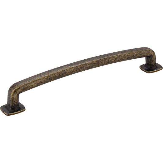 JEFFREY ALEXANDER MO6373-160ABM-D Belcastel 1 160 mm Center-to-Center Bar Pull - Distressed Antique Brass