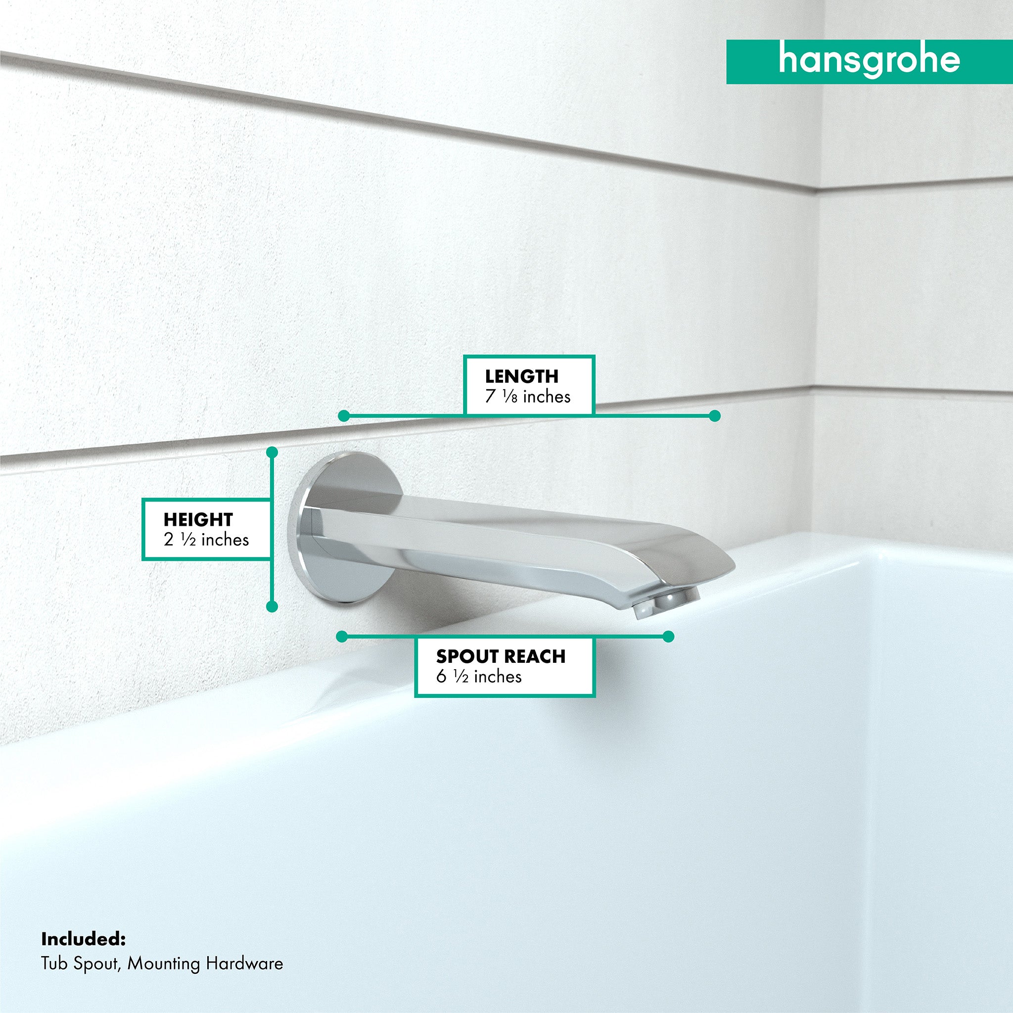 HANSGROHE 31494001 Metris Tub Spout - Chrome