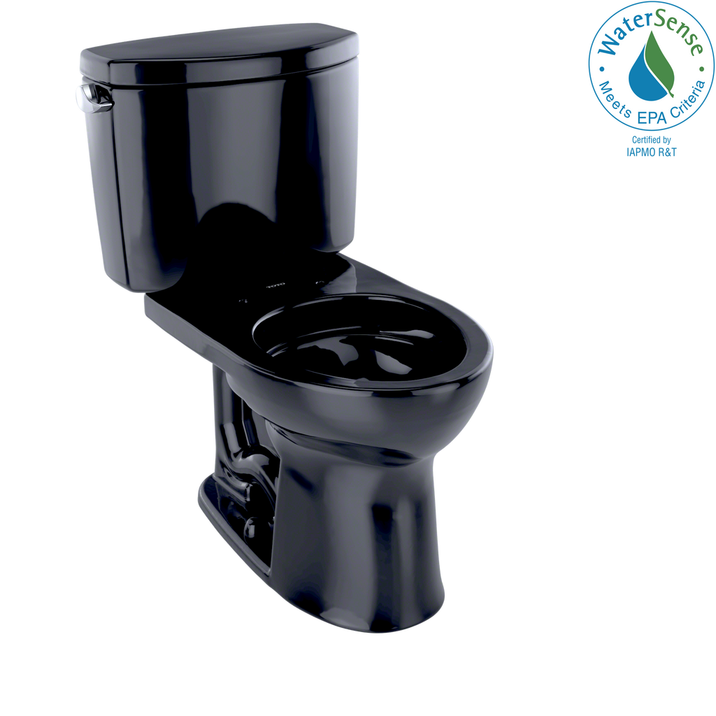 TOTO CST453CEF#51 Drake Ii Two-Piece Round 1.28 Gpf Universal Height Toilet - Ebony