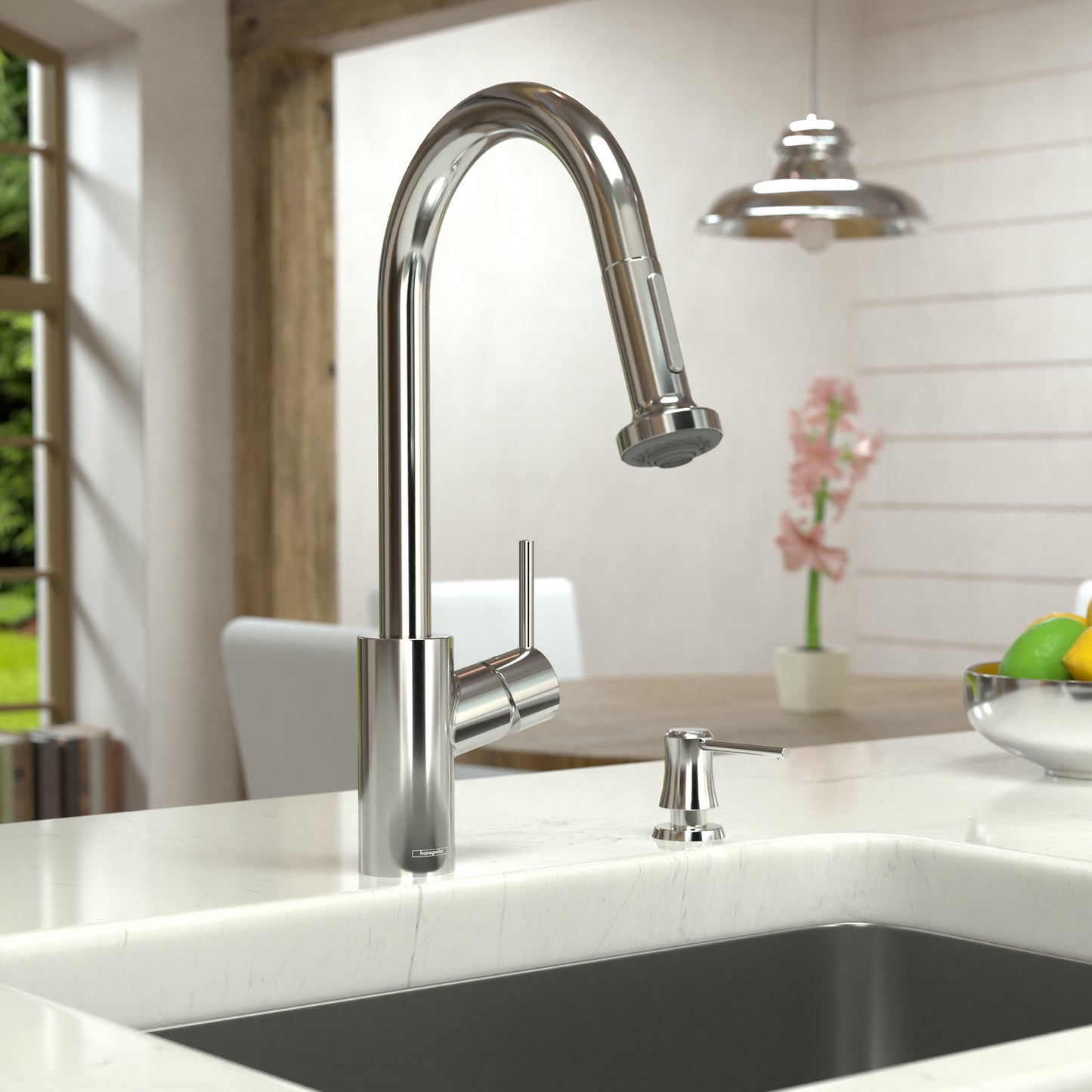 HANSGROHE 04310001 Talis S² HighArc Kitchen Faucet, 2-Spray Pull-Down, 1.5 GPM - Chrome